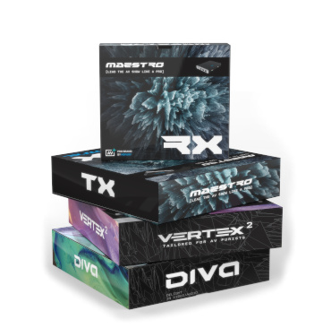 set of boxes of the new hdfury products